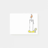 Cartoon Candle Holiday Candlestick Design Post-it Klebezettel (Vorderseite)