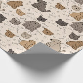 Cartoon Canine Cutness Geschenkpapier (Ecke)