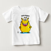 Cartoon Capybara - Anpassbare Markierung Baby T-shirt (Vorderseite)