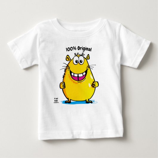 Cartoon Capybara - Anpassbare Markierung Baby T-shirt (Vorderseite)
