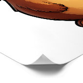 Cartoon Capybara Poster (Ecke)