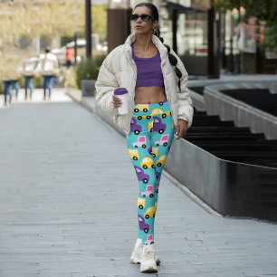 Cartoon Cars Capri Leggings