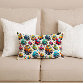 Cartoon Cars Colorful Kids Nursery Lumbar Pillow Lendenkissen