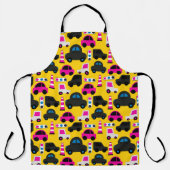 Cartoon Cars gelb Schürze (Vorderseite)