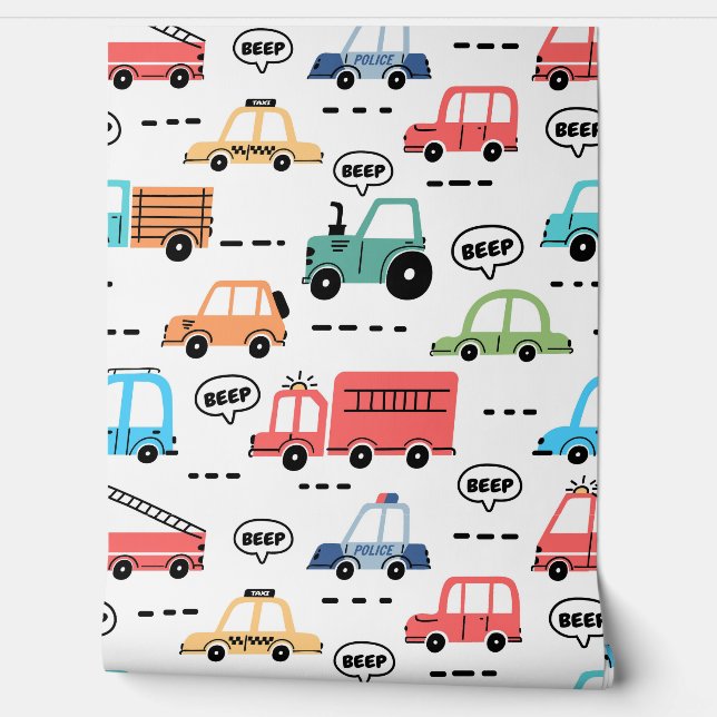 Cartoon Cars Tapete (Abrollen)