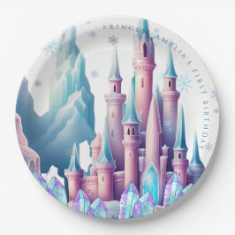  Cartoon Castle 1st Birthday Paper Pappteller