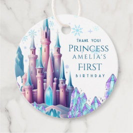 Cartoon Castle Frozen Kingdom 1st Birthday  Geschenkanhänger