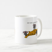 Cartoon Cat and Dancing Mice Kaffee Tasse (VorderseiteRechts)