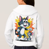 Cartoon Cat and Mouse Chase Hoodie (Rückseite)