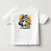 Cartoon Cat and Mouse Chase Kleinkind T-shirt (Rückseite)