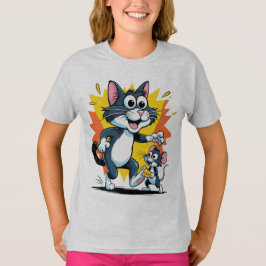 Cartoon Cat and Mouse Chase T-Shirt