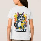 Cartoon Cat and Mouse Chase Tri-Blend Shirt (Rückseite)