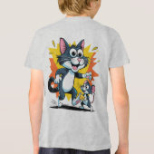 Cartoon Cat and Mouse Chase Tri-Blend Shirt (Rückseite)