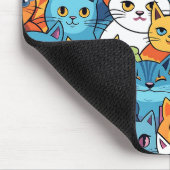 Cartoon Cat Face Mouse Pad Mousepad (Ecke)