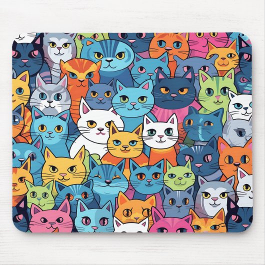 Cartoon Cat Face Mouse Pad Mousepad (Vorne)