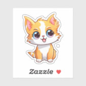 Cartoon Cat Illustration Aufkleber (Blatt)