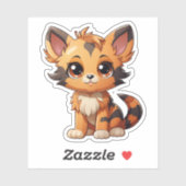 Cartoon Cat Illustration Aufkleber (Blatt)