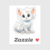 Cartoon Cat Illustration Aufkleber (Blatt)