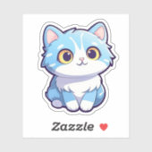 Cartoon Cat Illustration Aufkleber (Blatt)