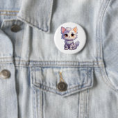 Cartoon Cat Illustration Button (Beispiel)