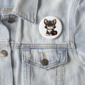 Cartoon Cat Illustration Button (Beispiel)