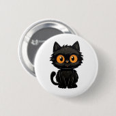 Cartoon Cat Illustration Button (Vorne & Hinten)