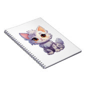 Cartoon Cat Illustration Notizblock (Rechte Seite)