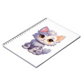 Cartoon Cat Illustration Notizblock (Linke Seite)