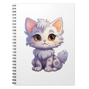 Cartoon Cat Illustration Notizblock