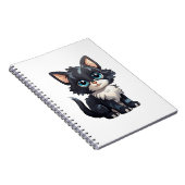 Cartoon Cat Illustration Notizblock (Rechte Seite)