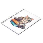 Cartoon Cat Illustration Notizblock (Linke Seite)