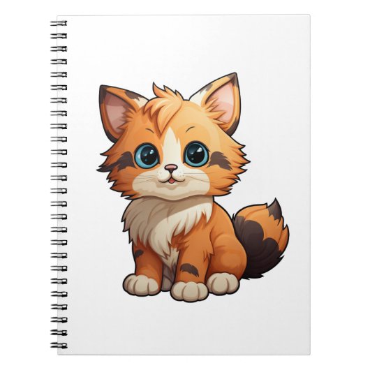 Cartoon Cat Illustration Notizblock (Vorderseite)