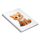 Cartoon Cat Illustration Notizblock (Rechte Seite)