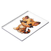 Cartoon Cat Illustration Notizblock (Linke Seite)