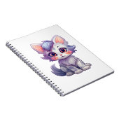 Cartoon Cat Illustration Notizblock (Rechte Seite)