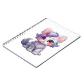 Cartoon Cat Illustration Notizblock (Linke Seite)