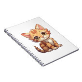 Cartoon Cat Illustration Notizblock (Rechte Seite)