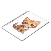 Cartoon Cat Illustration Notizblock (Linke Seite)