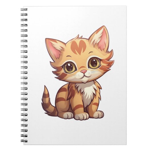 Cartoon Cat Illustration Notizblock (Vorderseite)