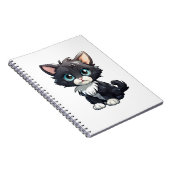 Cartoon Cat Illustration Notizblock (Rechte Seite)
