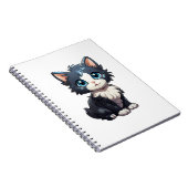 Cartoon Cat Illustration Notizblock (Rechte Seite)