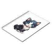 Cartoon Cat Illustration Notizblock (Linke Seite)