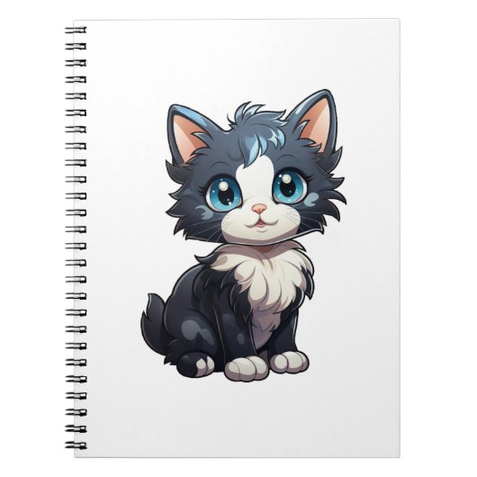 Cartoon Cat Illustration Notizblock (Vorderseite)