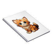 Cartoon Cat Illustration Notizblock (Rechte Seite)