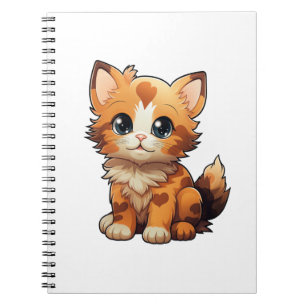 Cartoon Cat Illustration Notizblock