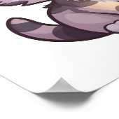 Cartoon Cat Illustration Poster (Ecke)