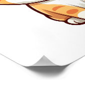 Cartoon Cat Illustration Poster (Ecke)