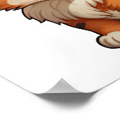 Cartoon Cat Illustration Poster (Ecke)