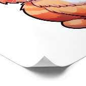 Cartoon Cat Illustration Poster (Ecke)