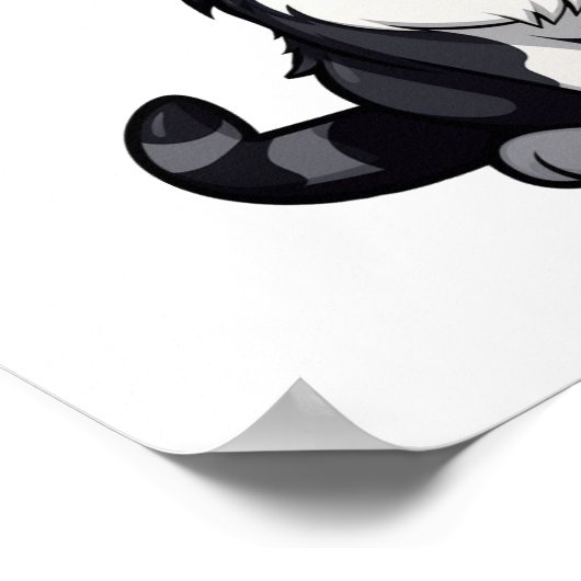 Cartoon Cat Illustration Poster (Ecke)